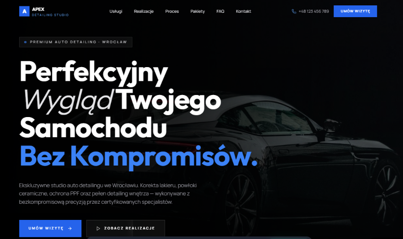 Projekt strony internetowej WordPress dla firmy